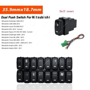 Push Button Self Reset Switch For Mitsubishi w/LED Indicator Lights 4-Pole - Picture 1 of 11