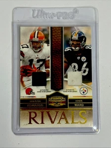 2007 Donruss Gridiron Gear Rivals Silver #R-13 Braylon Edwards Hines Ward 013/10 - Picture 1 of 4