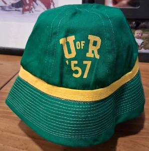 Vintage University Of Rochester Yellow Jackets Bucket Hat Cap Medium U Of R '57 - Picture 1 of 7