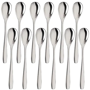12 Stück 5,6 Zoll Edelstahl Eierlöffel für weich gekochte Eier Kaffee Desserts - Bild 1 von 7