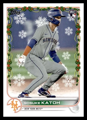 2022 Topps Holiday Rookie RC #HW149 Gosuke Katoh Toronto Blue Jays Baseball Card - Image 1 of 2