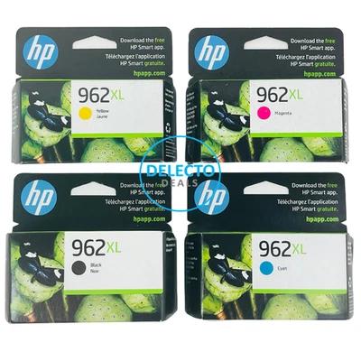 PACK DE 4 TINTAS ORIGINALES HP 962XL NEGRAS Y DE COLOR OFFICEJET PRO 9010 9015 SELLADAS 7/2026+ Foto 1 de 4