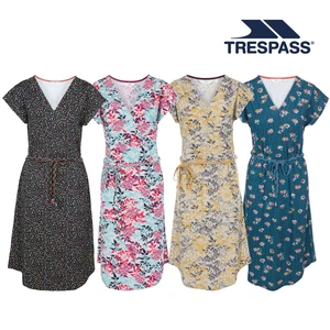 Trespass Womens V Neck Dress Short Sleeve Summer Casual Una