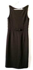 Armani Collection Womens Brown Boat Neck Sleeveless Midi Sheath Dress Size 8 - Picture 1 of 9