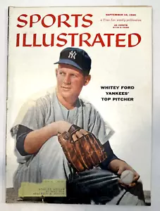 Brocca superiore Sports Illustrated con Whitey Ford Yankees 10 settembre 1956 - Foto 1 di 3