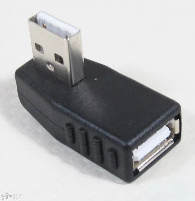 1pc USB 2.0 4pin A Male To USB 2.0 Female Side Angle 90 degree Adapter Connector - Image 1 of 4