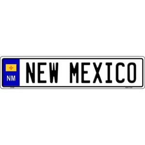 Letrero de matrícula europeo de metal de 20,5" x 4,5" de Nuevo México para hogar de coche camión - Imagen 1 de 1