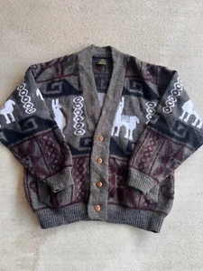 Rare Tejidos Ruminahui Fair Isle Alpaca Cardigan Sweater - Picture 1 of 6