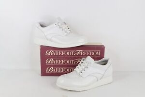 NOS Vintage lata 90. Streetwear Damskie 9,5 W Grube skórzane buty Sneakersy Białe USA