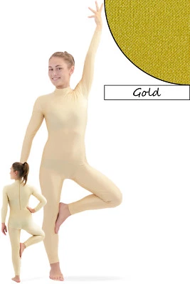 Ganzanzug RRV gold Catsuit Damen Sport Voltigieranzug stretch elastisch shiny - Bild 1 von 2