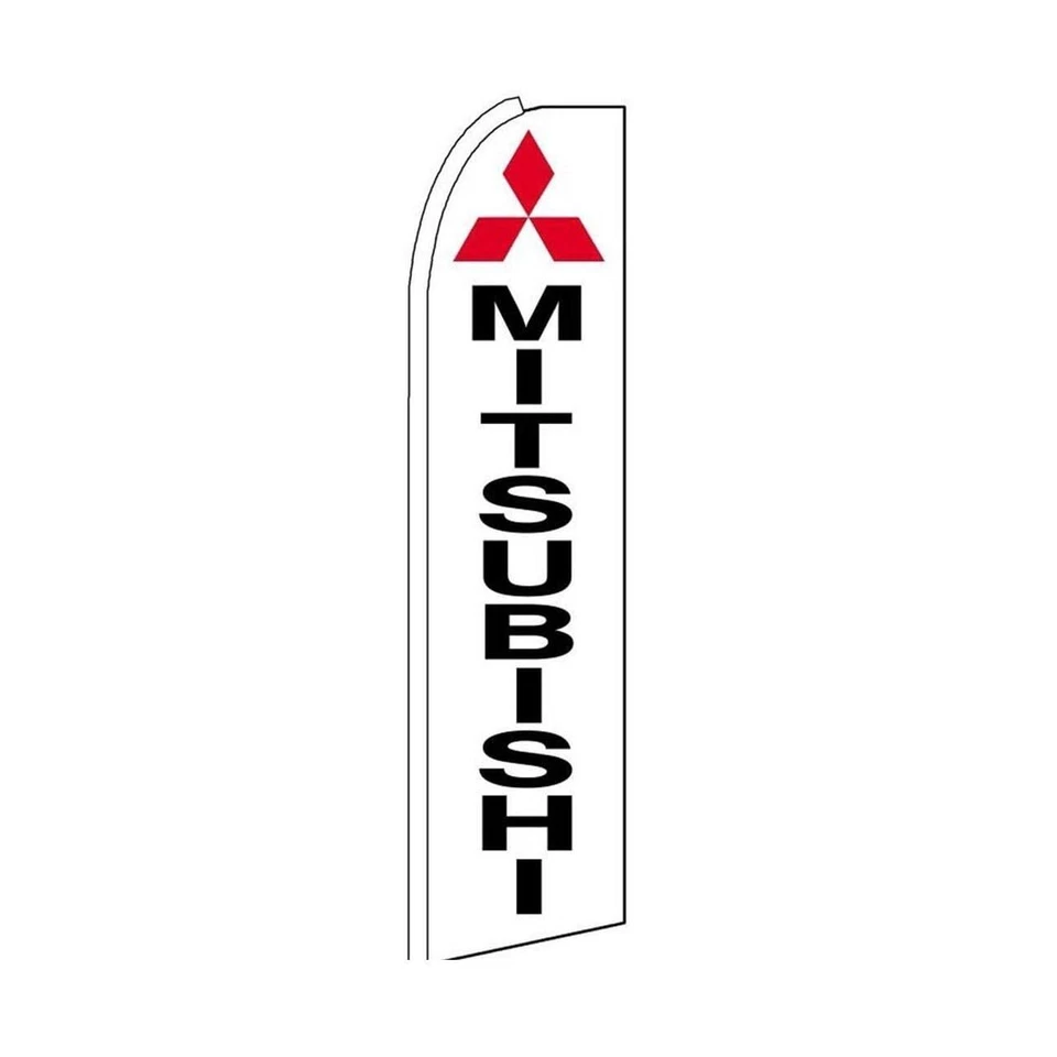 Mitsubishi Swooper Flutter Feather Flag | 3ft W x 11.5ft Tall - Image 1 of 1
