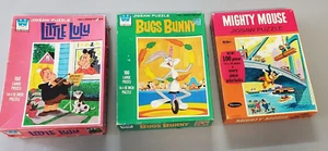 1960's Lot of 3  Whitman Vintage Puzzles Little Lulu, Bugs Bunny, MIghty Mouse - Picture 1 of 10