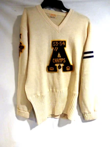 Vintage 1953-54 Letterman Champs Varsity Sweater by Detroit Knitting Mill - Picture 1 of 9