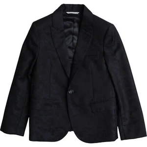 DOLCE & GABBANA Kids Black Jacquard 1 Button Suit Single Breasted s.Tag 5 Years - Picture 1 of 7
