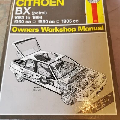 HAYNES CITROEN BX (petrol) 1983 to 1991 OWNERS WORKSHOP MANUAL - Image 1 of 3