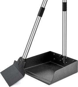 Pooper Scooper for Large Dogs, Adjustable Long Handle Metal Tray and Spade Poop - Picture 1 of 12
