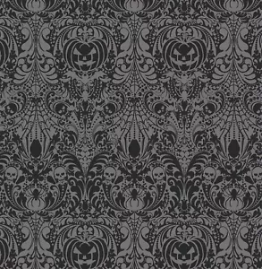 1/2 Yard, Halloween Spell On You, Grey & Black $3.99 Ships ANY Amount Of Fabric - Picture 1 of 5