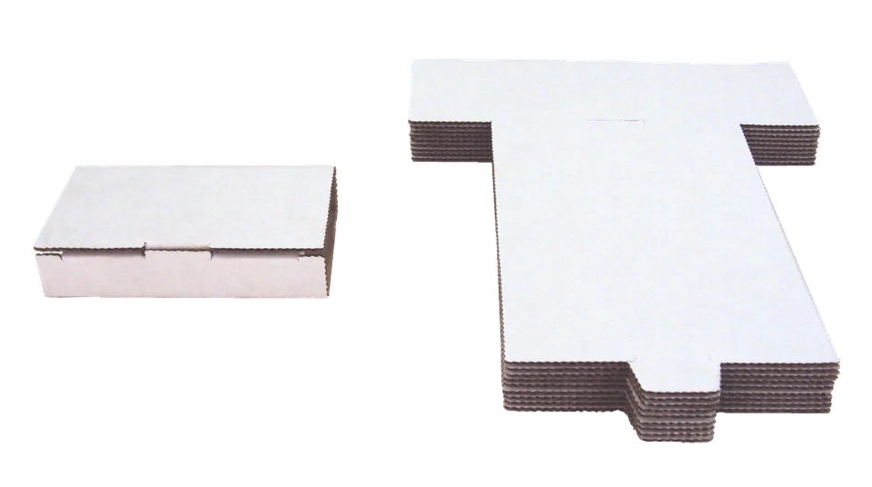 (10) CABC01 White Cardboard Single Cassette Boxes Mailers Shipping Media Tabs  - Image 1 of 3