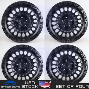New Set of 4 Rims Wheels 4pcs 17 inch 17" 6x139.7 9J Off Road Style Black - Picture 1 of 1