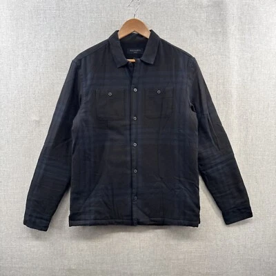 Camisa Chaqueta AllSaints Franela Para Hombre Pequeña Azul A Cuadros Acolchada Forrada Cazadora Adulto Foto 1 de 4