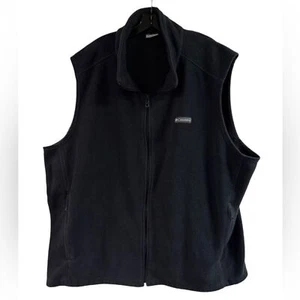 Men’s Columbia Black Fleece Vest Big & Tall Size 5X Tall - Picture 1 of 7