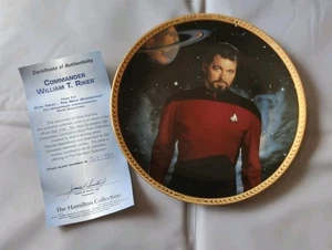 Star Trek Commander William Riker Collector's Plate Hamilton Collection, Boxed - Picture 1 of 1