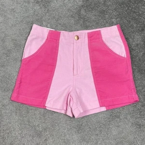 Joes Jeans Shorts Girls 16 Hot Pink Corduroy Avril Two-Tone Patchwork Cotton - Picture 1 of 14