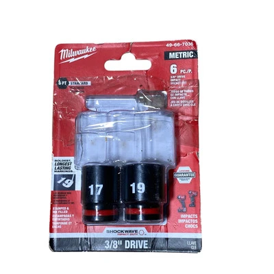 Milwaukee SHOCKWAVE Impact Duty 3/8" Drive Metric Socket Tool Set | AS SHOWN - Image 1 of 3