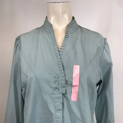 Camisa Blusa Top Banana Republic Petite Rayas Cuello Abotonado LP Foto 1 de 4