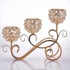 Crystal Candle Holders, 3 Candelabra, Sparkling Elegant