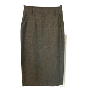Wow! MONDI Straight Skirt Sz 38 (approx US 8-10) Germany - Gray Knee Length EUC - Picture 1 of 9