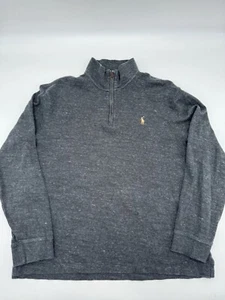 Polo Ralph Lauren Estate Rib Quarter Zip Sweater Men’s Large EUC Black $125 - Picture 1 of 8