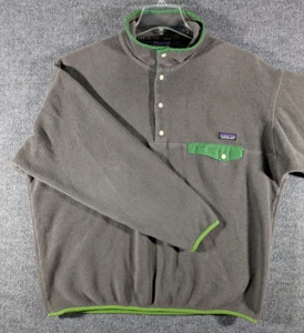 Pullover polar Patagonia Synchilla Snap T para hombre talla XL gris verde senderismo al aire libre - Imagen 1 de 16