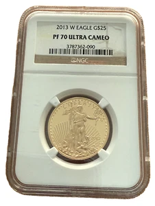 US 2013 W Gold 1/2 oz $25 NGC PF70UC Proof Gold Eagle - Picture 1 of 2