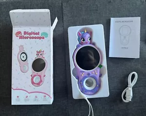 Unicorn Digital Microscope 500x for Kids - Handheld, Rechargeable, STEM Learning - Picture 1 of 5