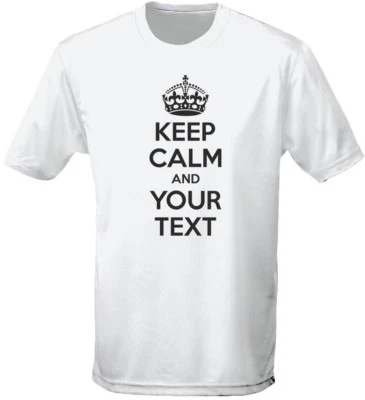 SWAGWEAR Keep Calm You Text individuell personalisiert Kinder Unisex T-Shirt 8 Farben (XS-XL) von