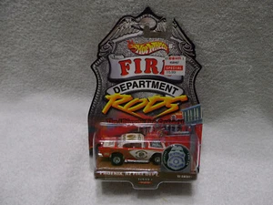 2000 varillas rojas del departamento de bomberos Hot Wheels 57 Chevy Belair Phoenix AZ jinetes reales - Imagen 1 de 3