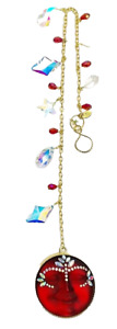 Kirks Folly Mardi Gras 50mm Seaview Moon Shimmer Ornament OOAK goldtone