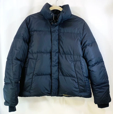 Banana Republic Black Parka Puffer Jacket Recycled Down Mens Tall Large $298 NEW - Image 1 of 4