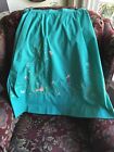 Vintage Cotton Wrap Around Hand Embroidered Turquoise Skirt