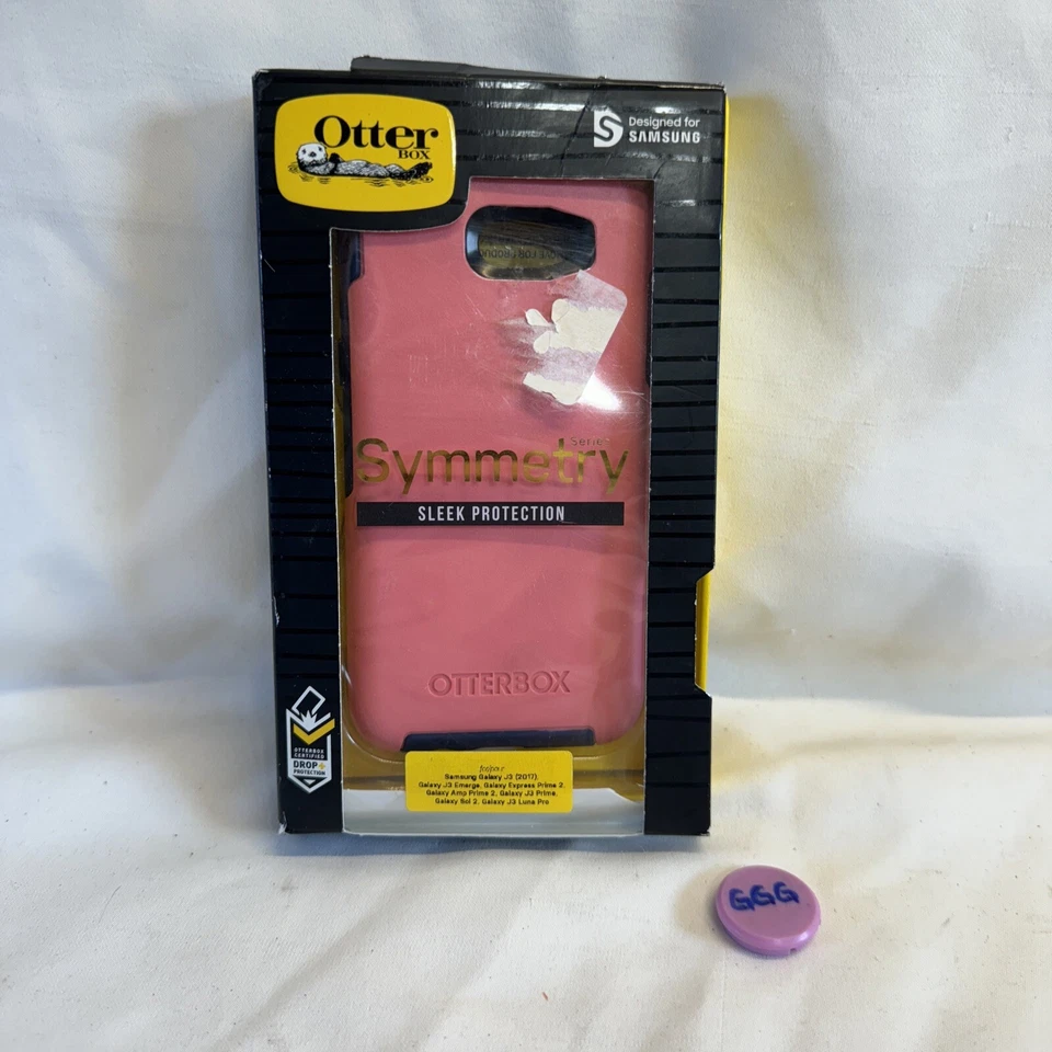 OtterBox Symmetry Series Samsung Galaxy J3 (modelo 2017) agua salada caramelo (rosa) Foto 1 de 3