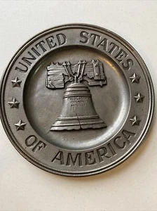 Liberty Bell Plate 1972 Sexton Pewter USA History America Collector’s Vintage - Picture 1 of 22