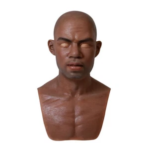 KnowU Dark Color Male Headgear Cosplay Man Movie Props Ftm Realistic Headgear - Picture 1 of 8