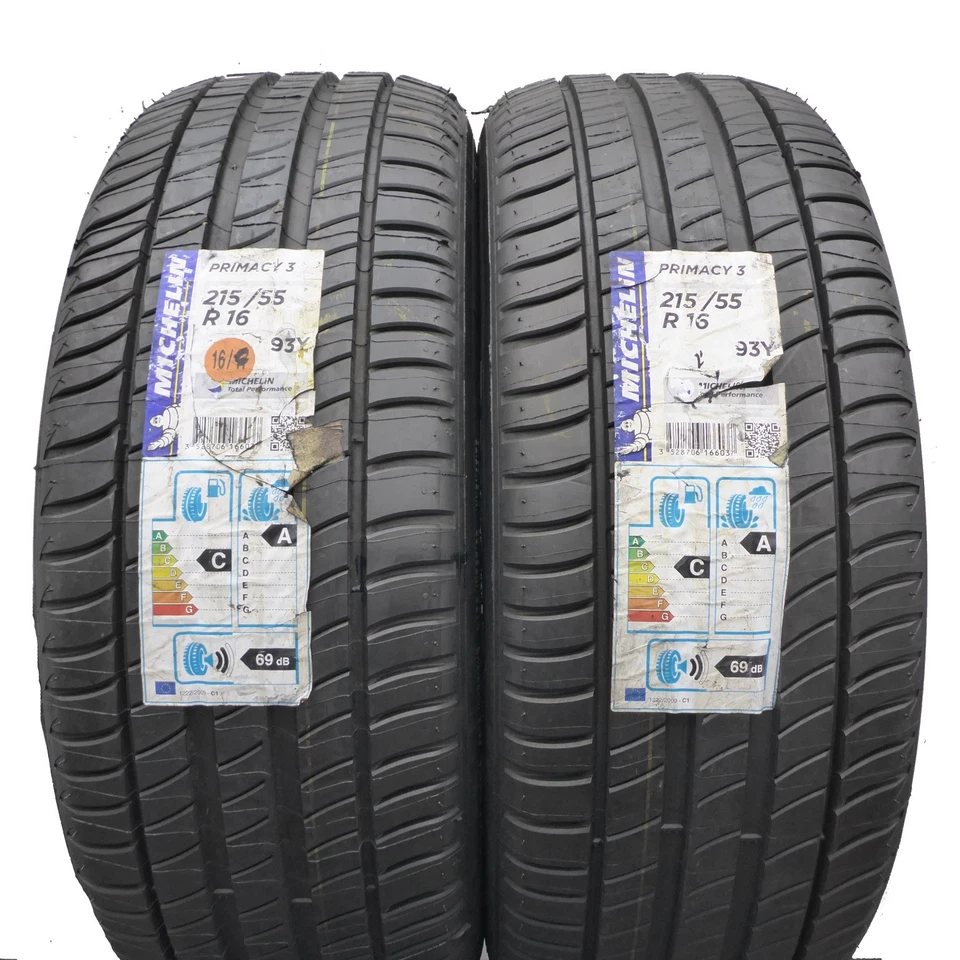 215 55 16 2x MICHELIN 215/55 R16 93Y Primacy 3 Sommerreifen 2016  VOLL - Bild 1 von 4