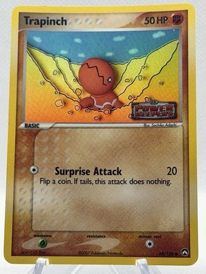 Trapinch 68/108 Reverse Holo EX Power Keepers Stamped Pokemon Card 2007 NM - Image 1 of 2