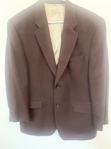 Ralph Lauren Men Size 42L Camel Burgundy Dark Plum 2 Button Blazer Sports Coat - Picture 1 of 9