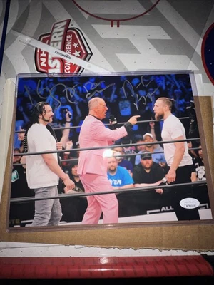 Signed 8x10 JSA Kenny Omega, Don Callis, Bryan Danielson AEW Photo - Image 1 of 4