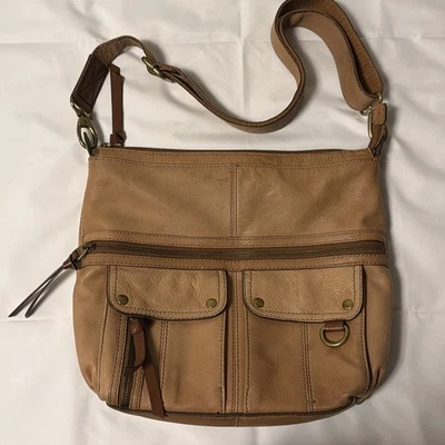 Bolsa/bolsa carteiro FOSSIL couro Morgan grande viajante/transversal - Imagem 1 de 4