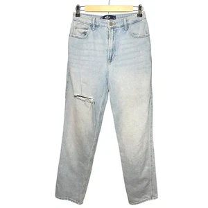 Hollister Light Wash Ultra High-Rise Stacked Vintage Straight 5R - Picture 1 of 3