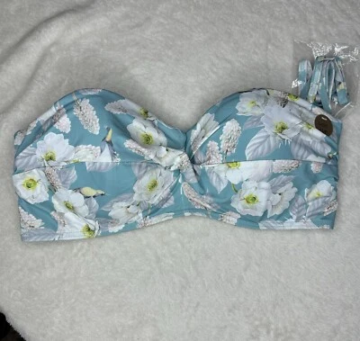 Nip Tuck Swim Floral D / DD Underwire Bikini Top Size 8 - Image 1 of 4